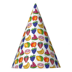 Apple Banana Lemon Lime Grapes Berry Fruit Salad Party Hat