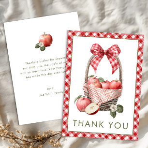 Apple Basket Baby Shower Thank You Card