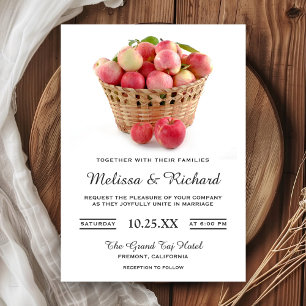 Apple Basket Wedding Invitation