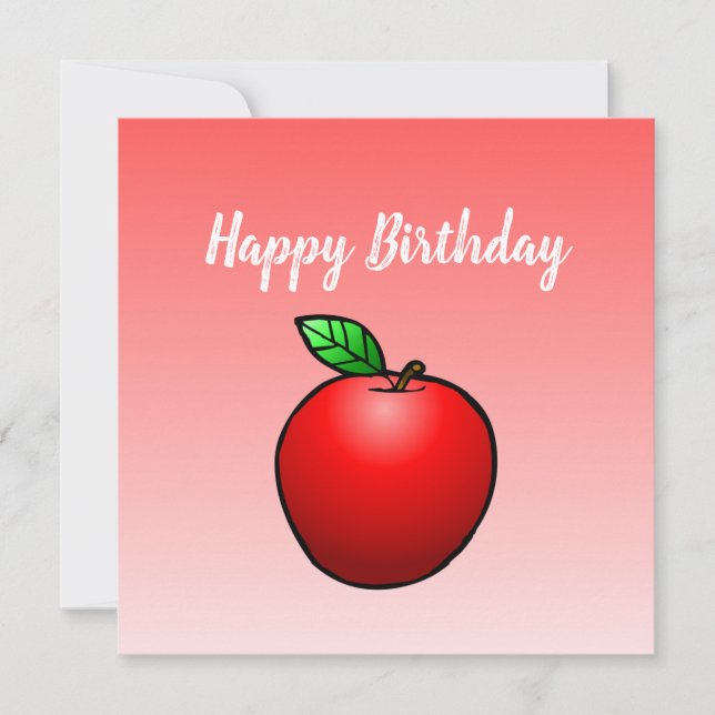 Apple Birthday Card (Front)