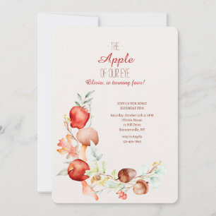 Apple Birthday Invitation