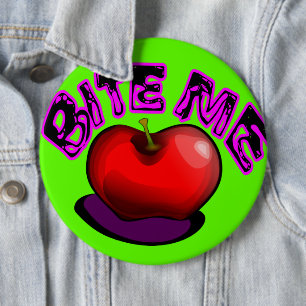 Apple BITE ME Nostalgic Retro 90s Pin