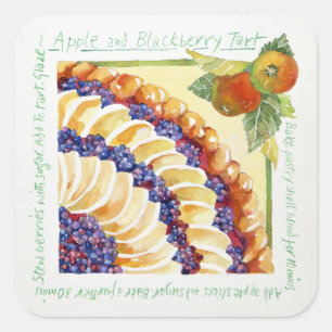 Apple blackberry tart 2014 square sticker