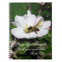Apple Blossom & Bee Macro Photo | Personalized Nam