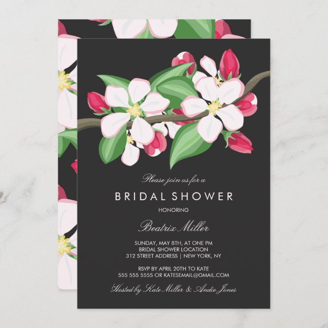 Apple Blossom Branch | Bridal Shower Invitation (Front/Back)