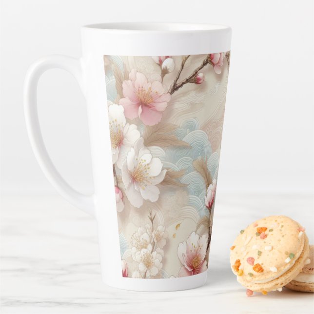 Apple Blossom Branches Latte Mug (In Situ)