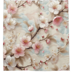 Apple Blossom Branches Shower Curtain