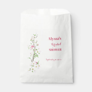 Apple Blossom Bridal Shower Personalised Favour Bag