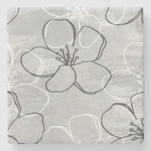 Apple Blossom Dream: Abstract Ornament Stone Coaster