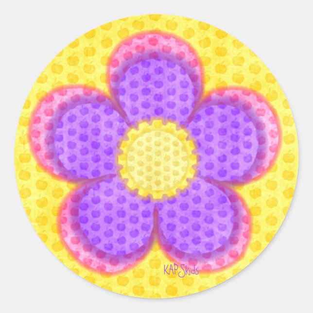 Apple Blossom Flower Classic Round Sticker (Front)