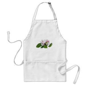 apple blossom flowers and green leaves standard apron