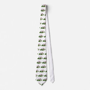 apple blossom flowers and green leaves tie