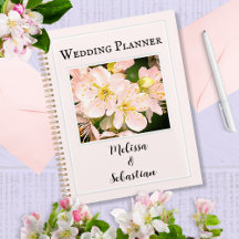 Apple Blossom Flowers Personalised Wedding Planner