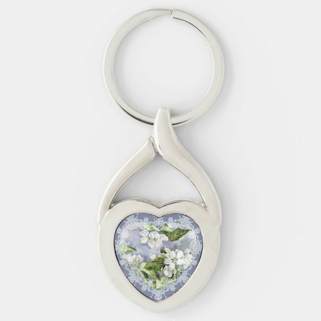 Apple blossom key ring (Front)