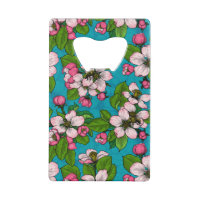 Apple blossom on turquoise