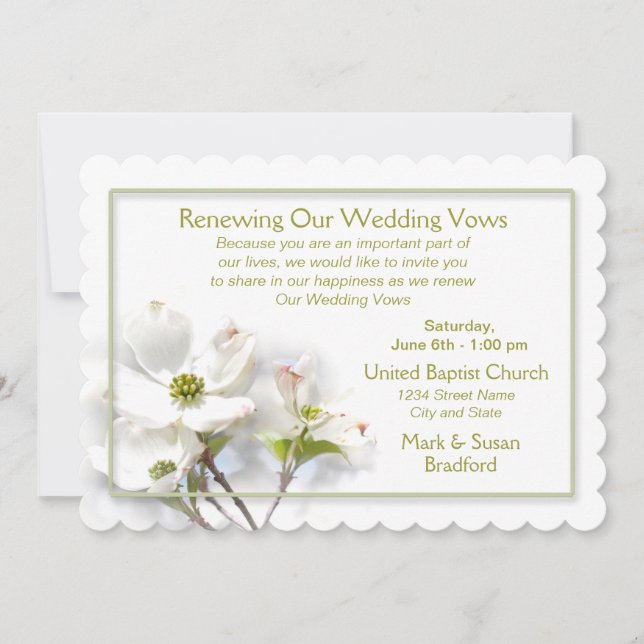 APPLE BLOSSOM RENEWING VOWS/WEDDING INVITATION (Front)