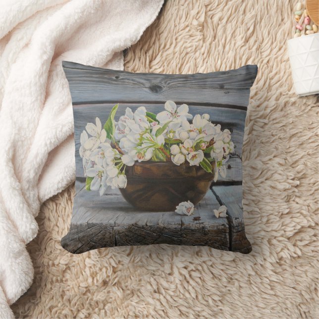 Apple Blossom Still Life – Original Fine Art Print Cushion (Blanket)
