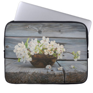 Apple Blossom Still Life – Original Fine Art Print Laptop Sleeve