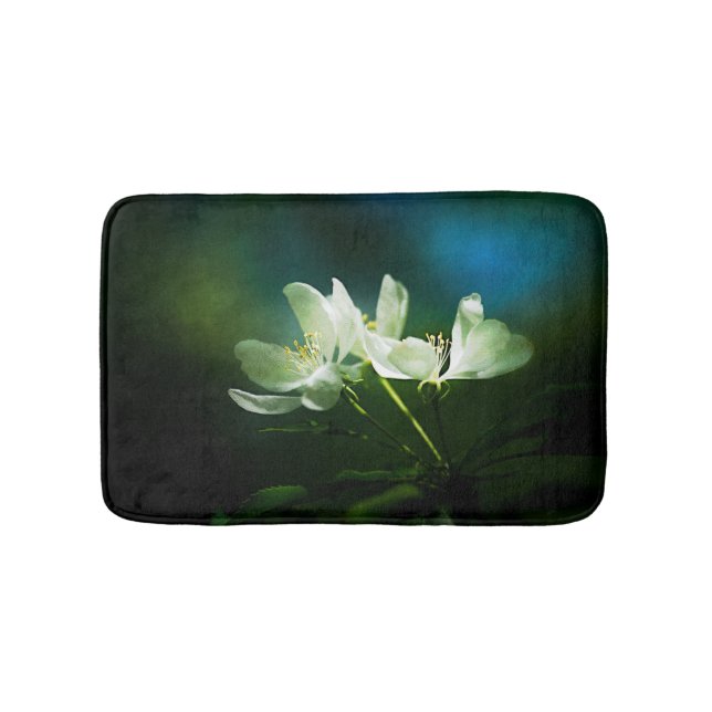 Apple Blossom - Two Flowers Bath Mat (Front)