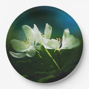 Apple Blossom - Two Flowers Paper Plate