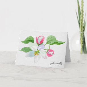 apple blossom watercolor card
