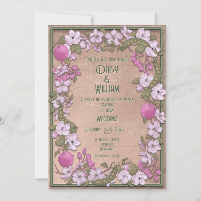 Apple blossom - Wedding Invitation (Front)