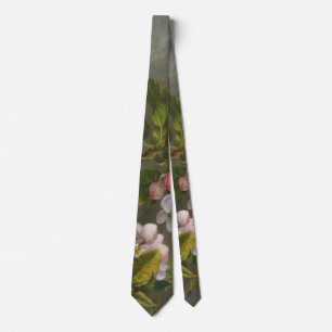 Apple Blossoms and Hummingbird 1875 Tie