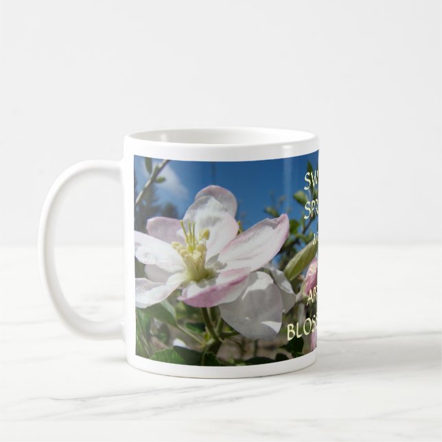 APPLE BLOSSOMS Coffee Mug Spring Flower Mugs (Left)