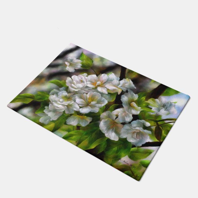Apple Blossoms Doormat (Angled)