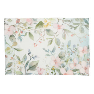 Apple blossoms inspired pillowcase