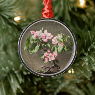 Apple Blossoms Metal Ornament