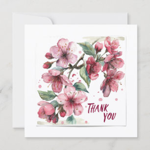 Apple blossoms Thank you card. Card