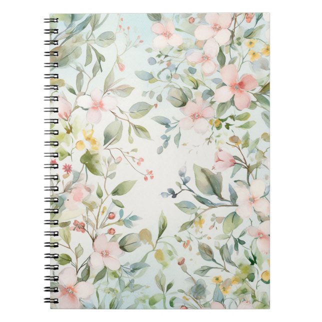 Apple blossoms watercolours notebook (Front)