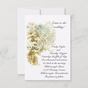 Apple Blossoms Wedding Invitation