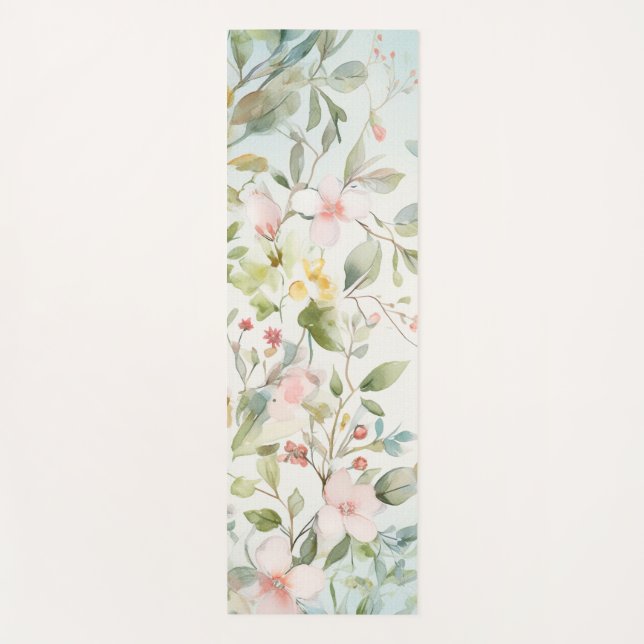 Apple blossoms yoga mat (Front)