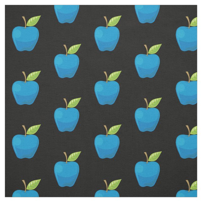 Apple Blue Pattern Fabric (Swatch)