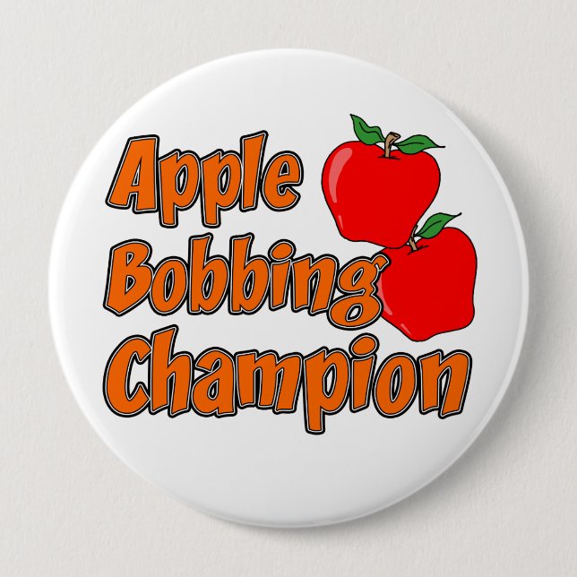 Apple Bobbing Champion Button (Front)