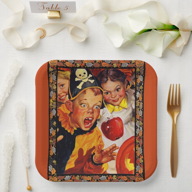 Apple Bobbing Dangers Paper Plate (Wedding)