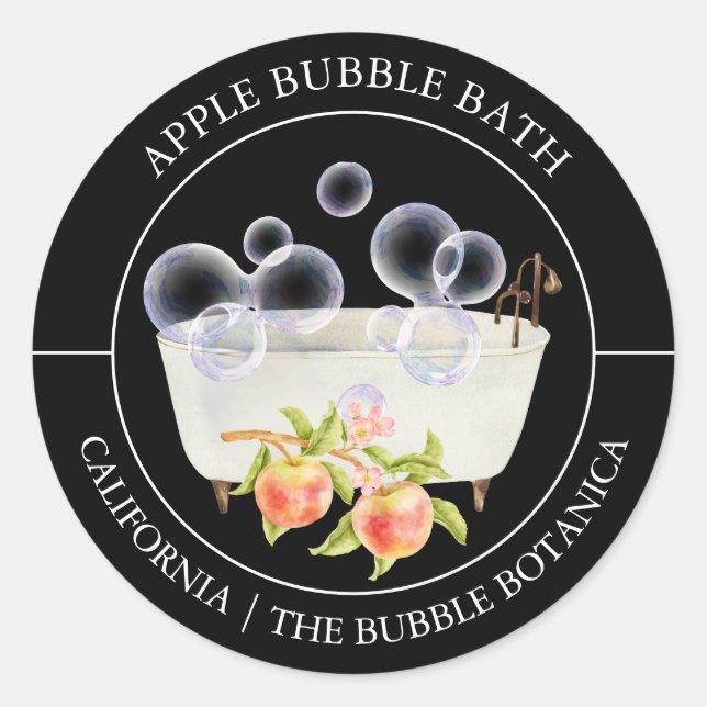 Apple Bubble Bath label (Front)