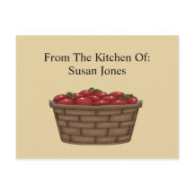 Apple Bushel Basket Recipe Card