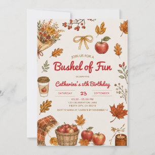 Apple Bushel of Fun Birthday Invitation