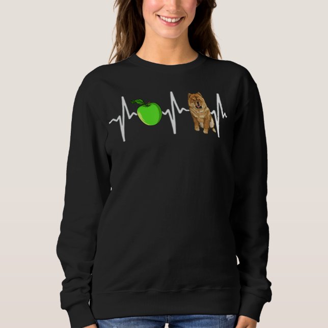 Apple Chow Chow Heartbeat Dog Sweatshirt (Front)