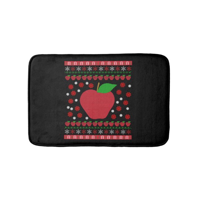 Apple Christmas Bath Mat (Front)