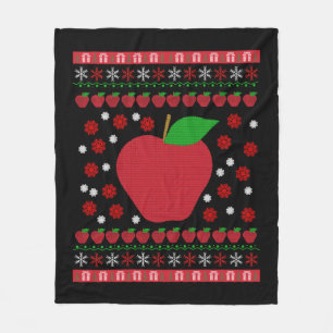 Apple Christmas Fleece Blanket