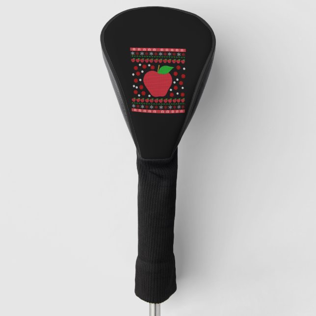 Apple Christmas Golf Head Cover (Front)