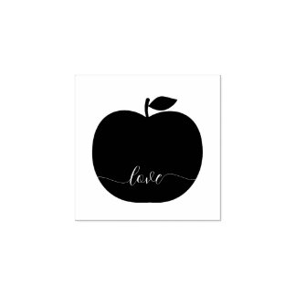 Apple Christmas Tree Ornament Rubber Stamp