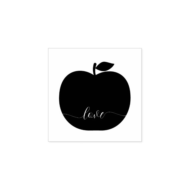 Apple Christmas Tree Ornament Rubber Stamp (Imprint)