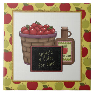 Apple Cider cartoon kitchen tile