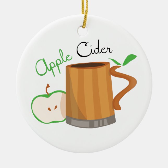 Apple Cider Ceramic Tree Decoration (Front)