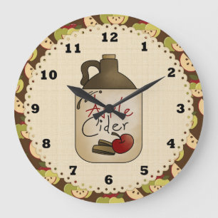 Apple Cider Country kitchen clock